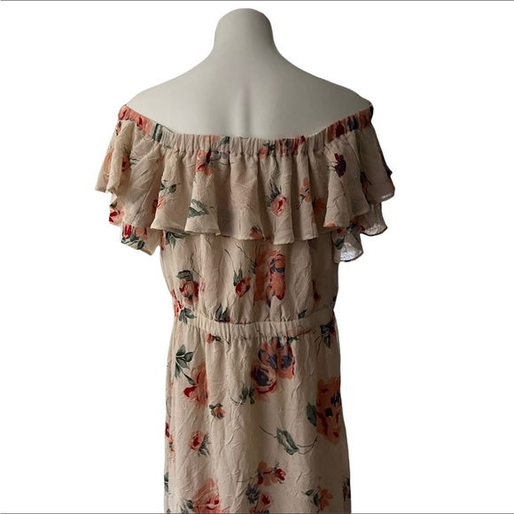 Lucky Brand | Off The Shoulder Boho Floral Dress | Multi - Picture 10 of 14